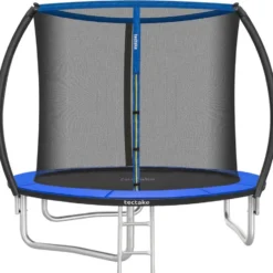 tectake Trampoline Jumpy met veiligheidsnet, Zwart/Blauw
