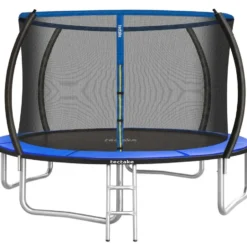 tectake Trampoline Jumpy met veiligheidsnet, Zwart/Blauw