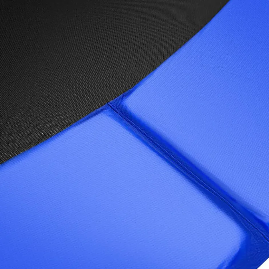 tectake Trampoline, Robuust Sporttoestel, Veiligheidsnet, Zwart/blauw