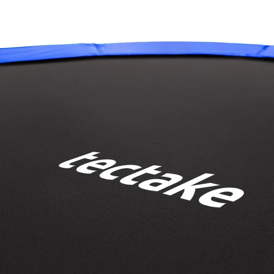 tectake Trampoline, Robuust Sporttoestel, Veiligheidsnet, Zwart/blauw