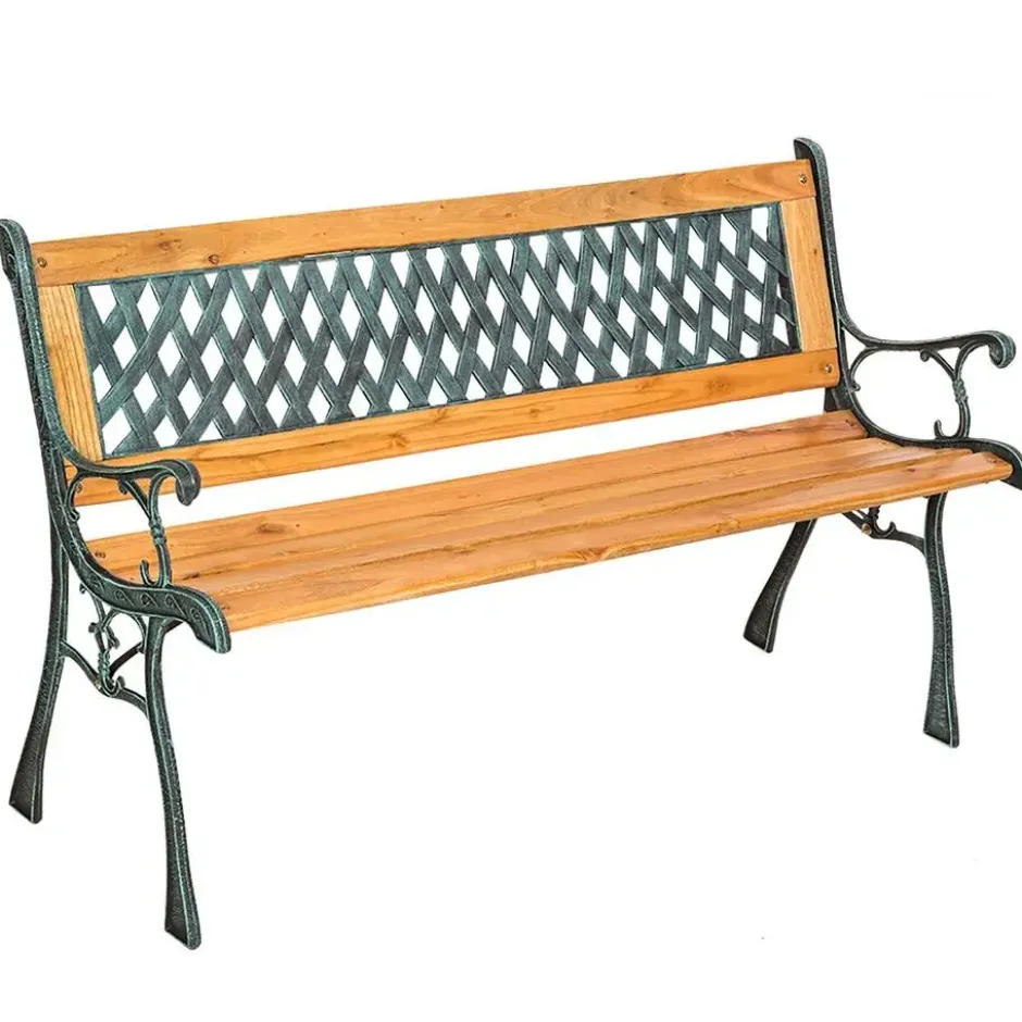 tectake Tuinbank, Stevig En Stabiel, Weerbestendig, Bruin, Gelakt Hout