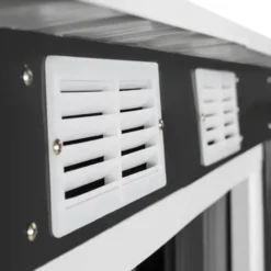 tectake Tuinhuis met hellend dak, Grijs/Wit