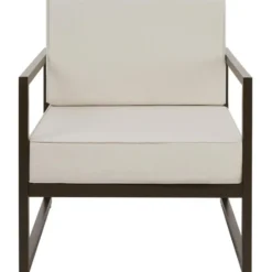 tectake - Tuin-loungefauteuil Comosa, XXL-kussens, Bruin / Beige