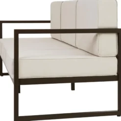 tectake Tuin-loungeset Comosa voor 5 personen, XXL kussens, Bruin / Beige