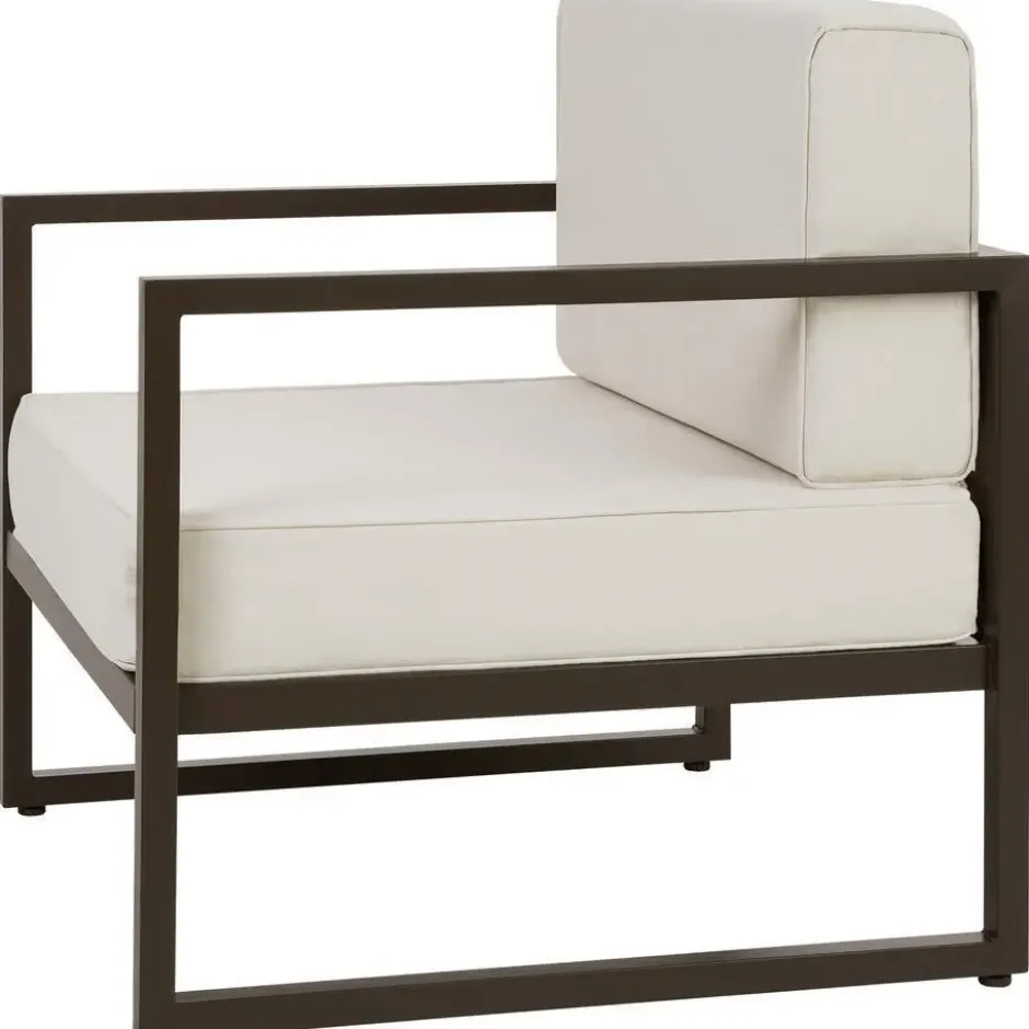 tectake Tuin-loungeset Comosa voor 5 personen, XXL kussens, Bruin / Beige