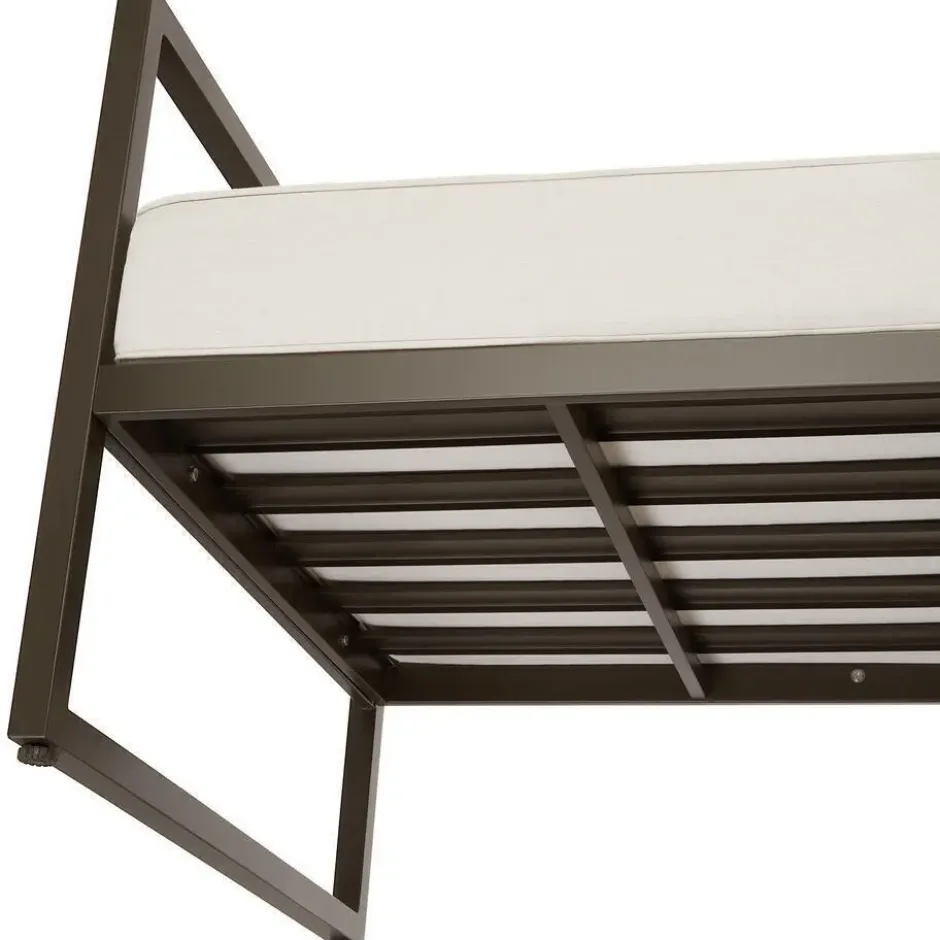 tectake Tuin-loungeset Comosa voor 5 personen, XXL kussens, Bruin / Beige