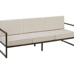 tectake Tuin-loungeset Comosa voor 6 personen, XXL kussens, Bruin / Beige