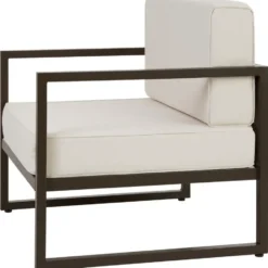 tectake Tuin-loungeset Comosa voor 5 personen, XXL kussens, Bruin / Beige