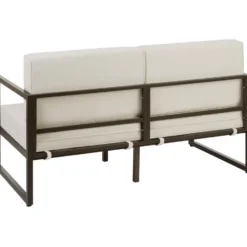tectake Tuin-loungeset Comosa voor 5 personen, XXL kussens, Bruin / Beige