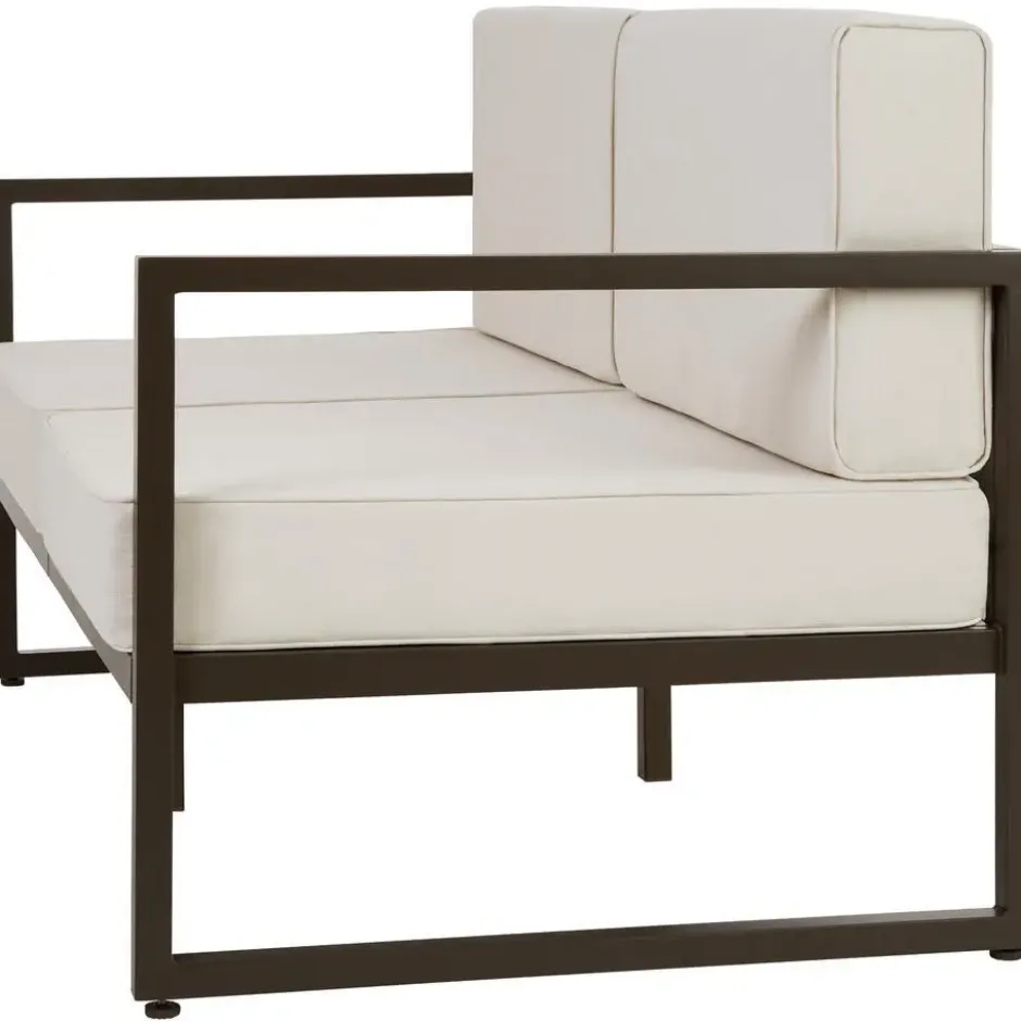 tectake Tuin-loungeset Comosa voor 4 personen, XXL kussens, Bruin / Beige