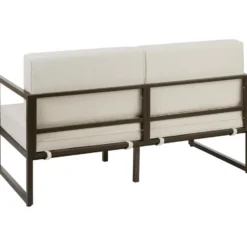 tectake Tuin-loungeset Comosa voor 4 personen, XXL kussens, Bruin / Beige