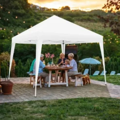 tectake Tuinpaviljoen Linosa opvouwbaar 3x3m, Wit