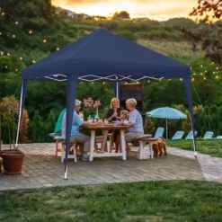tectake Tuinpaviljoen Linosa opvouwbaar 3x3m, Blauw