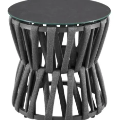 tectake Tuinset Lugano Touwdesign - Aluminium Frame - Antraciet