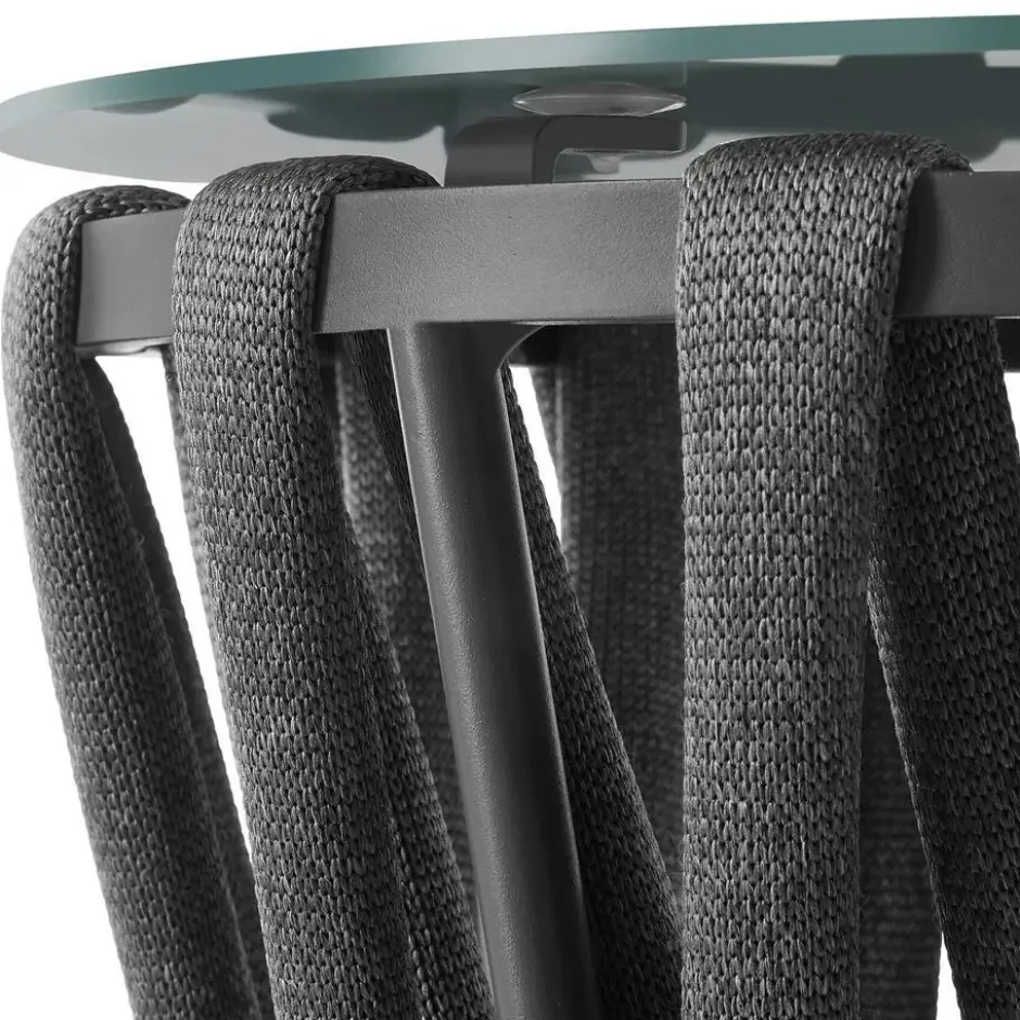 tectake Tuinset Lugano Touwdesign - Aluminium Frame - Antraciet