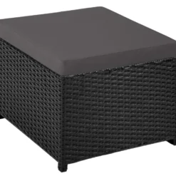tectake - tuinset New York - wicker - zwart