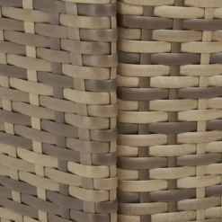 tectake - tuinset 8 stoelen en tafel - wicker - natuurkleur