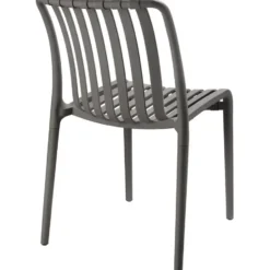 tectake Tuinstoelen Alcudia, weerbestendig, stapelbaar, Antraciet
