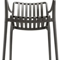 tectake Tuinstoelen Alcudia, weerbestendig, stapelbaar, Antraciet