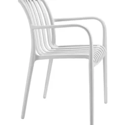 tectake Tuinstoelen Alcudia, weerbestendig, stapelbaar, Crème