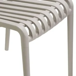 tectake Tuinstoelen Alcudia, weerbestendig, stapelbaar, Taupe