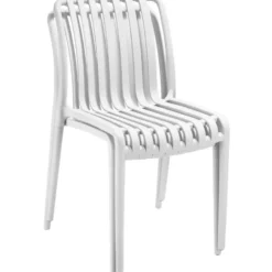 tectake Tuinstoelen Alcudia, weerbestendig, stapelbaar, Crème