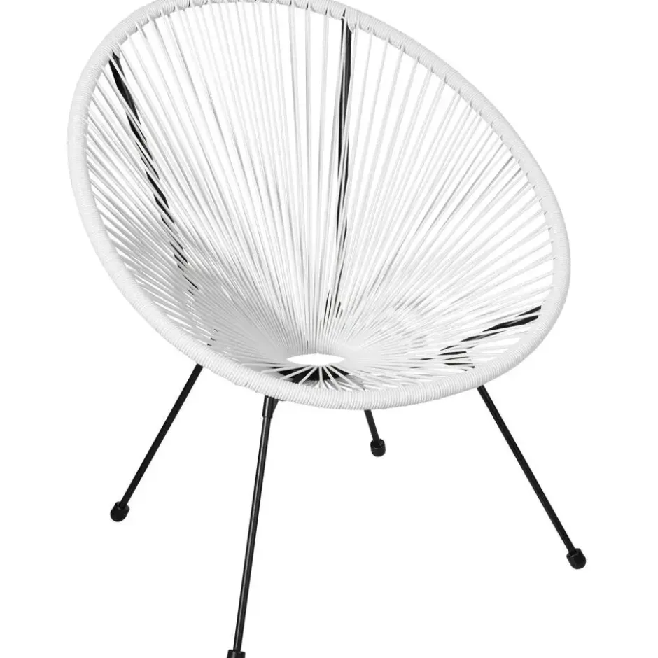 tectake 2 tuinstoelen Santana in Acapulco-design, Wit