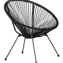 tectake Tuinstoelen Tafel Zwart Staal Veiligheidsglas 2 Stoelen