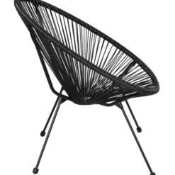 tectake Tuinstoelen Tafel Zwart Staal Veiligheidsglas 2 Stoelen