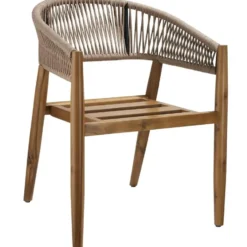 tectake Tuinstoel Set Van 2, Massief Acaciahout, Weerbestendig, Zandkleur