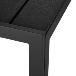 tectake Tuintafel - Roestvrij Aluminium - Zwart - 150x90x75cm - Voetjes