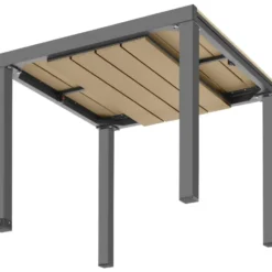 tectake Tuintafel Uitschuifbaar Weerbestendig Schwarz-Braun 130x75 cm