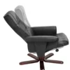 tectake TV-fauteuil met krukje model I, Zwart/Bruin