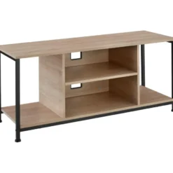 tectake TV-meubel met 4 open vakken en verstelbare plank