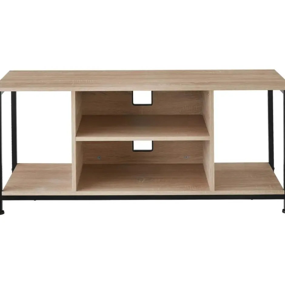 tectake TV-meubel met 4 open vakken en verstelbare plank