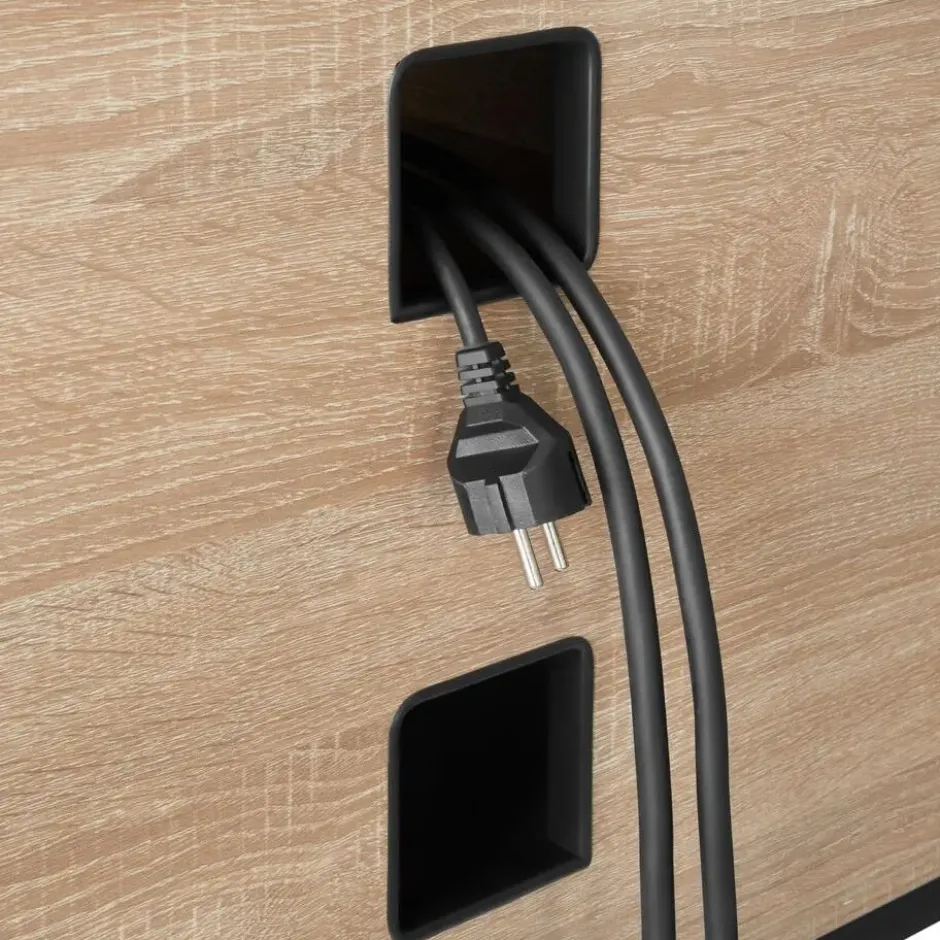tectake TV-meubel met 4 open vakken en verstelbare plank
