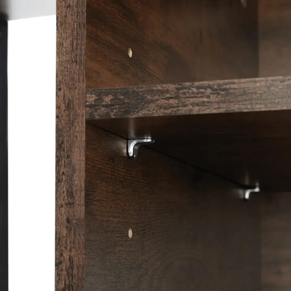 tectake TV-meubel met 4 open vakken en verstelbare plank