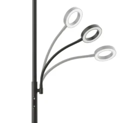 tectake Vloerlamp Auralis LED 20W, leeslamp, dimbaar, Zwart