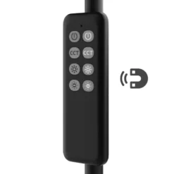 tectake Vloerlamp Auralis LED 20W, leeslamp, dimbaar, Zwart