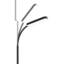 tectake Vloerlamp Prisma LED, 5 lichtmodi, 12 W, dimbaar, Zwart
