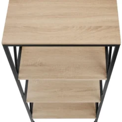 tectake Wandkast Barry 61,5x31,5x133,5cm, Industrieel Licht Hout, Eiken Sonoma