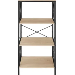 tectake Wandkast Barry 61,5x31,5x133,5cm, Industrieel Licht Hout, Eiken Sonoma
