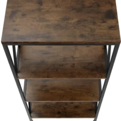 tectake Wandkast Barry 61,5x31,5x133,5cm, Industrieel Hout Donker, Rustiek