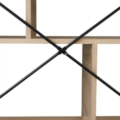 tectake Wandkast Charleston 75.5x30x155cm, Industrieel Licht Hout, Eiken Sonoma