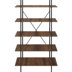 tectake Wandkast Glasgow 106 x 34,5 x 179,5cm, Industrieel Hout Donker, Rustiek