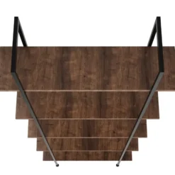 tectake Wandkast Glasgow 106 x 34,5 x 179,5cm, Industrieel Hout Donker, Rustiek