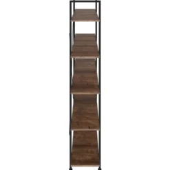 tectake Wandkast Glasgow 106 x 34,5 x 179,5cm, Industrieel Hout Donker, Rustiek