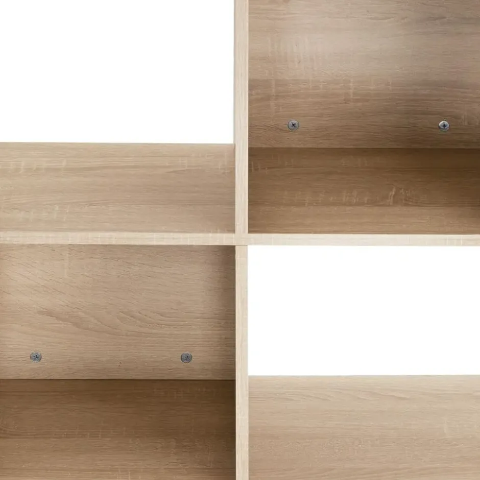 tectake Wandkast Hastings 75x31x170,5cm, Industrieel Licht Hout, Eiken Sonoma