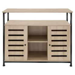 tectake Wandkast Warrington 100x37x82cm, Industrieel Licht Hout, Eiken Sonoma