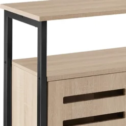 tectake Wandkast Warrington 100x37x82cm, Industrieel Licht Hout, Eiken Sonoma